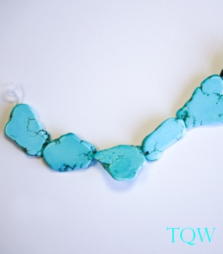 Turquoise Blue Magnesite Slab - 17-29 mm Width - 09-03-03
