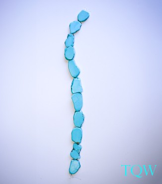 Turquoise Blue Magnesite Slab - 20-26 mm Width - 09-03-05