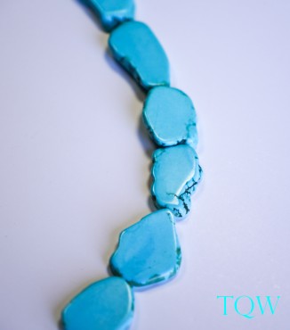 Turquoise Blue Magnesite Slab - 20-26 mm Width - 09-03-05