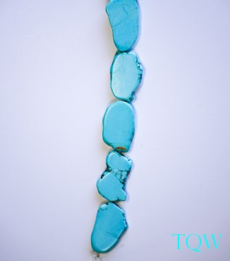 Turquoise Blue Magnesite Slab - 20-26 mm Width - 09-03-05