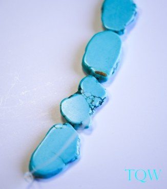 Turquoise Blue Magnesite Slab - 20-26 mm Width - 09-03-05