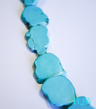 Turquoise Blue Magnesite Slab - 27-38 mm Width - 09-03-06