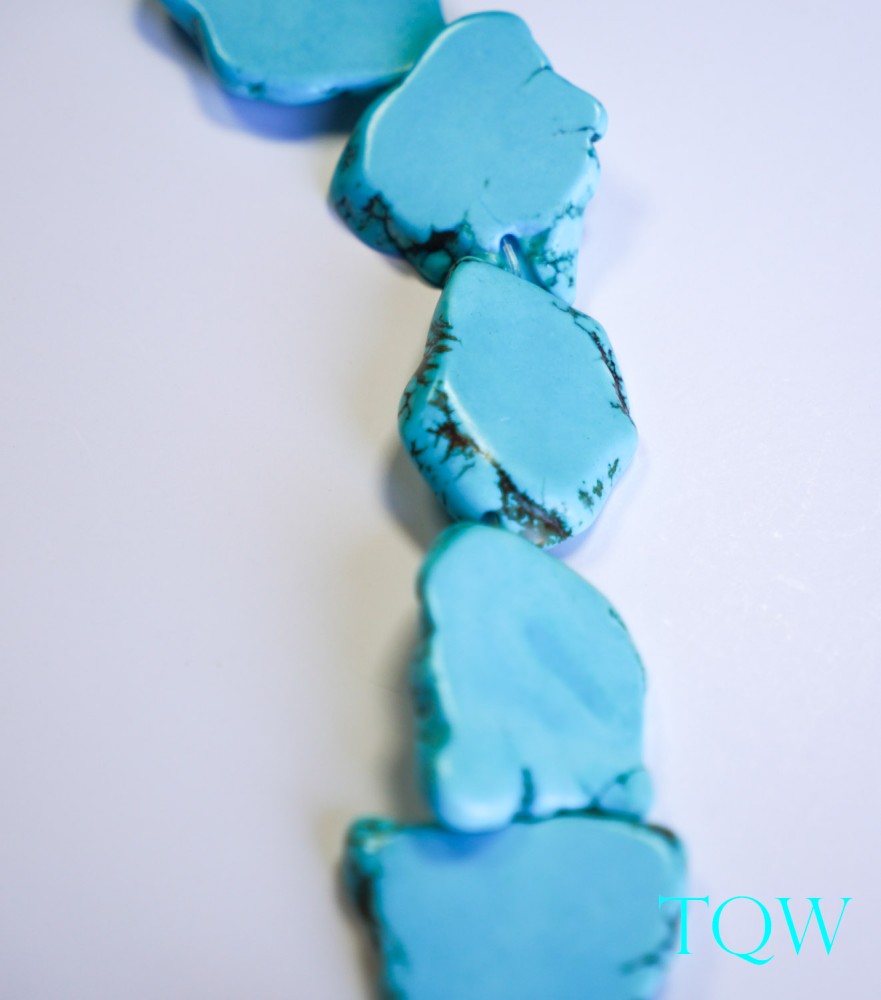 Turquoise Blue Magnesite Slab - 27-38 mm Width - 09-03-06