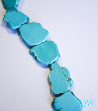 Turquoise Blue Magnesite Slab - 27-38 mm Width - 09-03-06