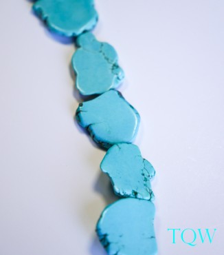 Turquoise Blue Magnesite Slab - 27-38 mm Width - 09-03-06