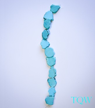 Turquoise Blue Magnesite Slab - 27-38 mm Width - 09-03-06