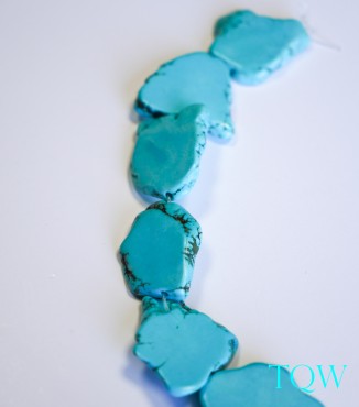 Turquoise Blue Magnesite Slab - 27-38 mm Width - 09-03-06