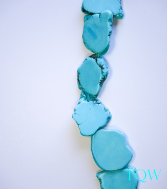 Turquoise Blue Magnesite Slab - 27-38 mm Width - 09-03-06