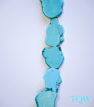 Turquoise Blue Magnesite Slab - 27-38 mm Width - 09-03-06