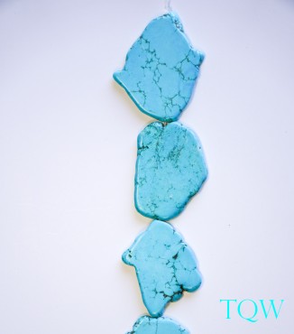 Turquoise Blue Magnesite Slab Large - 39-63 mm Width - 09-03-07