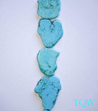 Turquoise Blue Magnesite Slab - 36-47 mm Width - 09-03-10