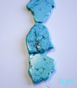 Turquoise Blue Magnesite Slab - 36-47 mm Width - 09-03-10