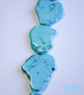 Turquoise Blue Magnesite Slab - 36-47 mm Width - 09-03-10