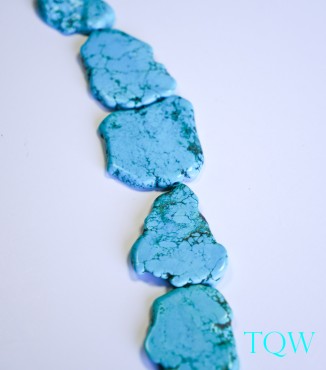 Turquoise Blue Magnesite Slab - 36-46 mm Width - 09-03-12