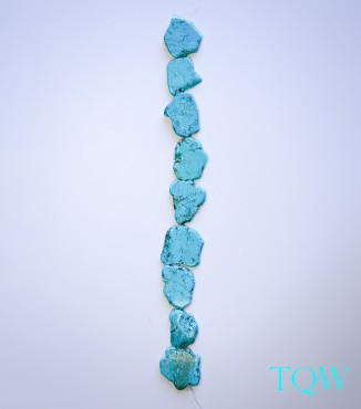 Turquoise Blue Magnesite Slab - 36-46 mm Width - 09-03-12