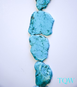 Turquoise Blue Magnesite Slab - 36-46 mm Width - 09-03-12