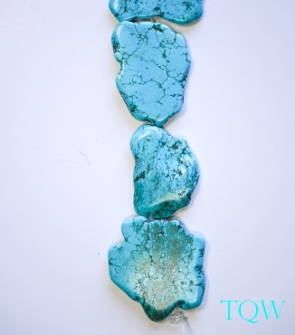 Turquoise Blue Magnesite Slab - 36-46 mm Width - 09-03-12