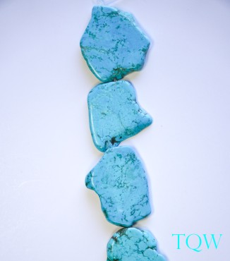 Turquoise Blue Magnesite Slab - 36-46 mm Width - 09-03-12
