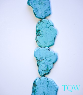 Turquoise Blue Magnesite Slab - 36-46 mm Width - 09-03-12