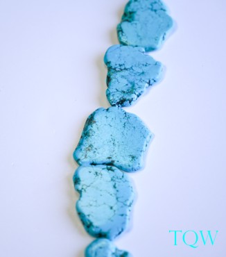 Turquoise Blue Magnesite Slab - 36-46 mm Width - 09-03-12
