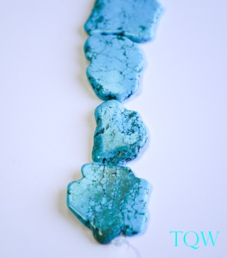 Turquoise Blue Magnesite Slab - 36-46 mm Width - 09-03-12