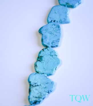 Turquoise Blue Magnesite Slab - 36-46 mm Width - 09-03-12