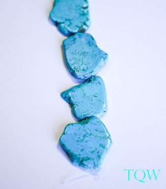 Turquoise Blue Magnesite Slab - 36-46 mm Width - 09-03-12