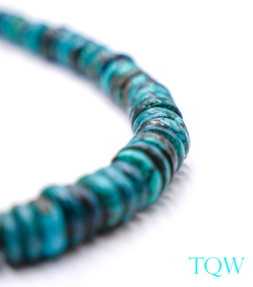 Graduated Rondelle Turquoise - Blue Green - 7-12 mm - 09-05-03