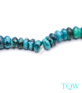 Graduated Rondelle Turquoise - Blue Green - 7-12 mm - 09-05-03