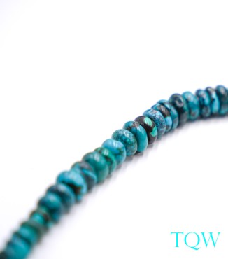 Graduated Rondelle Turquoise - Blue Green - 7-12 mm - 09-05-03