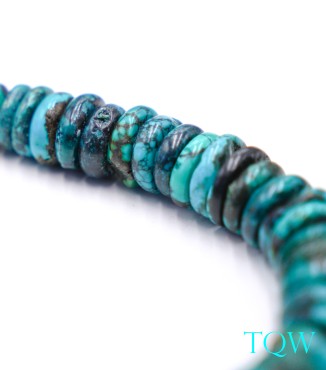 Graduated Rondelle Turquoise - Blue Green - 7-12 mm - 09-05-03
