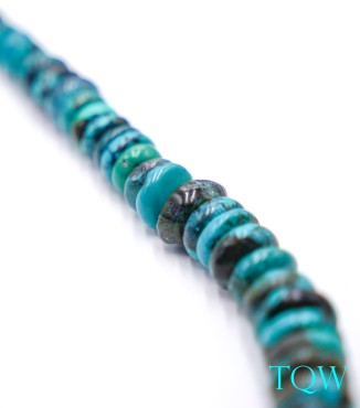 Graduated Rondelle Turquoise - Blue Green - 7-12 mm - 09-05-03