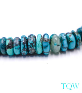 Graduated Rondelle Turquoise - Blue Green - 6-13 mm - 09-05-04