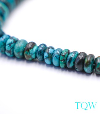 Graduated Rondelle Turquoise - Blue Green - 6-13 mm - 09-05-04