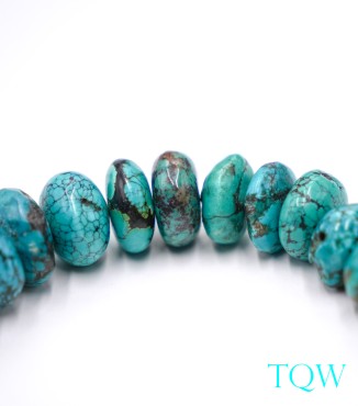Graduate Rondelle Turquoise - Blue Green - 10-18 mm - 09-05-09