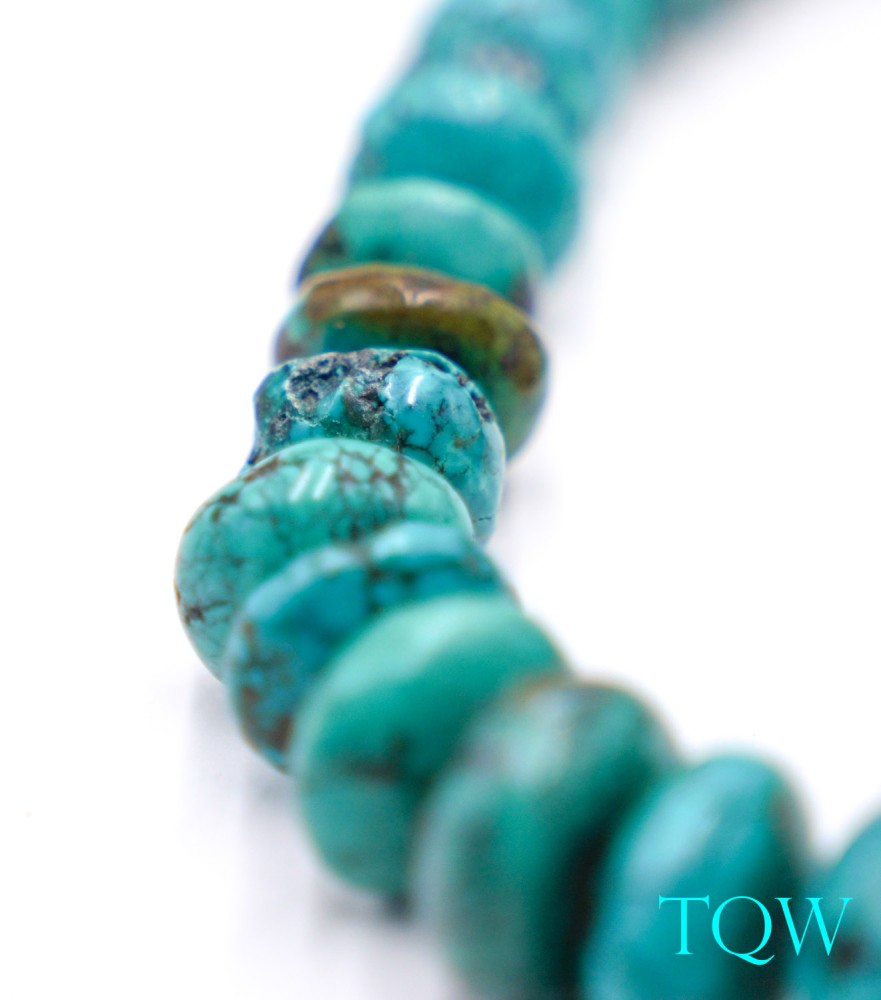 Graduate Rondelle Turquoise - Blue Green - 10-18 mm - 09-05-09