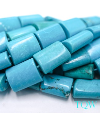 Sky Blue Oval Flask Magnesite Beads - 12x15 mm - 09-07-05