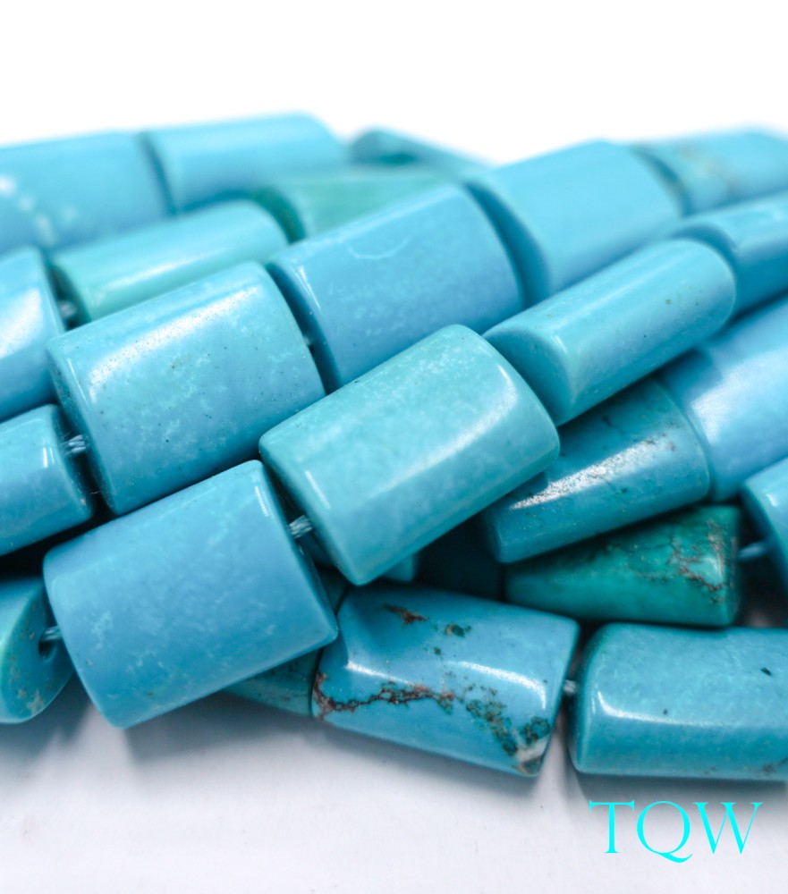 Sky Blue Oval Flask Magnesite Beads - 12x15 mm - 09-07-05