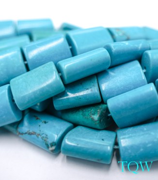 Sky Blue Oval Flask Magnesite Beads - 12x15 mm - 09-07-05
