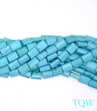 Sky Blue Oval Flask Magnesite Beads - 12x15 mm - 09-07-05