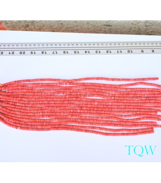 Red Magnesite Heishi Beads - 2x6 MM - 10-01-04