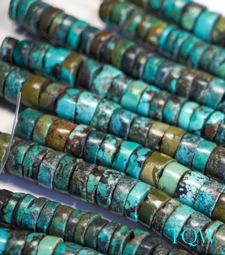 Heishi Turquoise - Green Blue - 12 mm - 02-02-01