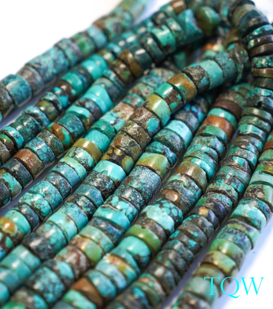 Heishi Turquoise - Green Blue - 12 mm - 02-02-01