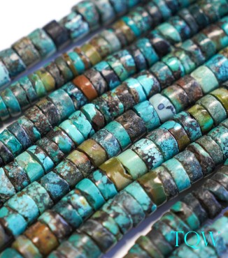 Heishi Turquoise - Green Blue - 12 mm - 02-02-01