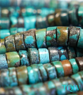 Heishi Turquoise - Green Blue - 12 mm - 02-02-01