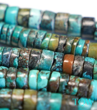Heishi Turquoise - Green Blue - 12 mm - 02-02-01