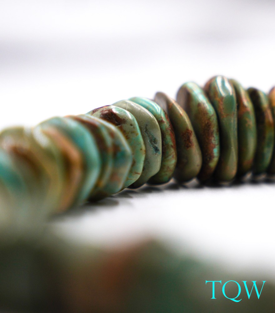 Coin Turquoise Graduated Beads - 9-26 MM - TQ-04