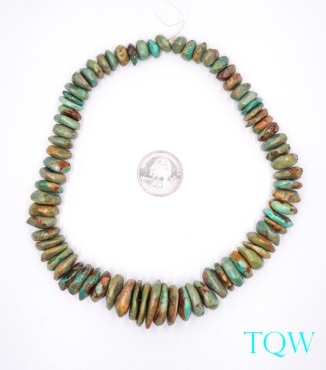 Coin Turquoise Graduated Beads - 9-26 MM - TQ-04