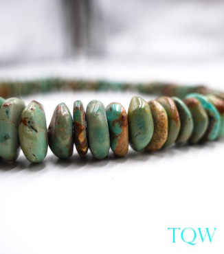 Coin Turquoise Graduated Beads - 9-26 MM - TQ-04