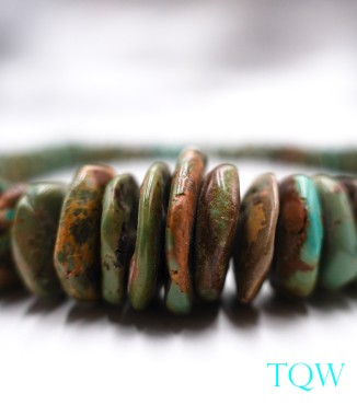 Coin Turquoise Graduated Beads - 9-26 MM - TQ-04
